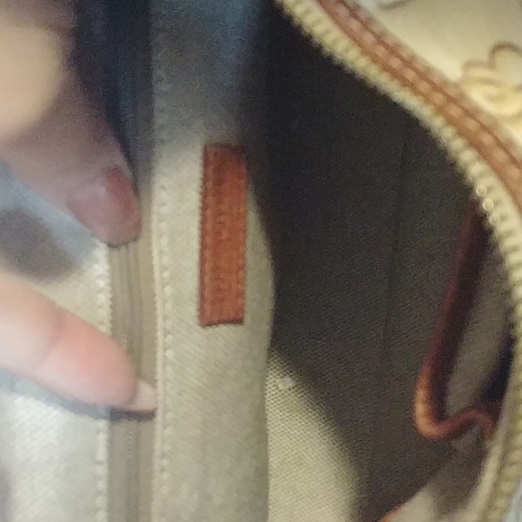 Dooney & Bourke leather and canvas handbag - Picture 7 of 13